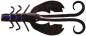 Preview: Berkley? 4" Crazy Leg Chigger Craw - Black Red Fleck