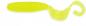 Preview: 2" Fat G-Tail Grub - Chartreuse Silver Glitter