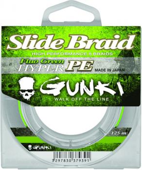 Gunki -  Slide Braid - 125m - 0,11mm - 7,5kg - Fluo Green