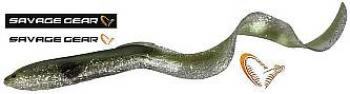 Savage Gear Real Eel Loose Body 20cm  - 27g +5g | Green Silver