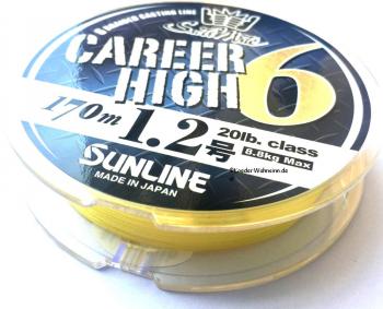 Sunline Career High 6 - 170m - Yellow - 16lb - 7,3kg - PE1.0