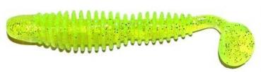3" reins Bubbling Shad - Chartreuse Silver Glitter