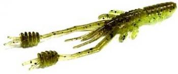 3" Ring Shrimp - Green Pumpkin Chartreuse (lam.)