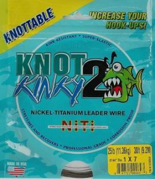 Aquateko Knot 2 Kinky 7 Strand 1x7 - Titan - 3,0m - 25lb - 11.36kg