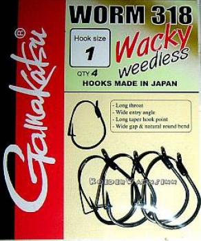 Gamakatsu Worm 318 -Wacky Weedles - Gr. 1/0