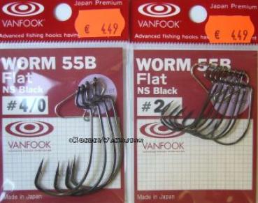 VanFook Worm 55B Flat Black - Gr. 2/0