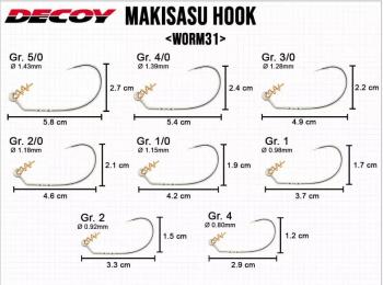 Decoy Makisasu Hook Hyper Worm31 - Gr.2