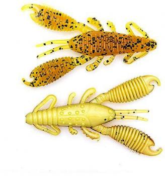 2.5" Reins Ring Craw lam. - Motoroil Pepper Chart. Pearl