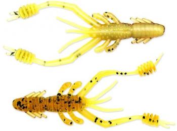 3" Ring Shrimp - Motoroil PP. Chartreuse Lam.