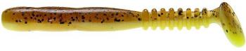 4" Fat Rockvibe Shad - Motoroil PP. Chartreuse