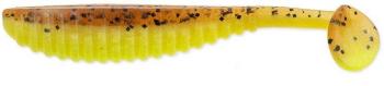 4.8" reins S-Cape Shad - Motoroil PP. Chartreuse