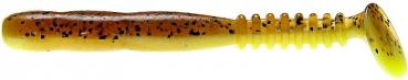 3.25" FAT Rockvibe Shad - Motoroil PP. Chartreuse