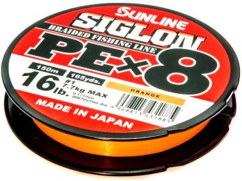 Sunline Siglon PE X8 - 150m - Orange - PE0.8 - 12lb - 5.4kg