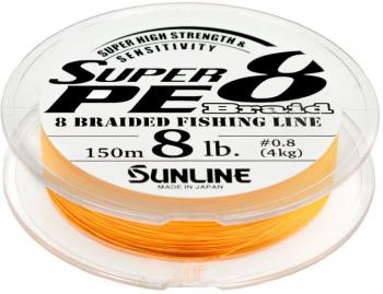 Sunline Super PE 8 Braid - 150m - Orange - 25lb - 11.3kg