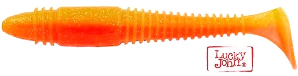 Lucky John Gummifisch Tioga Fat T26 Orange Chart Gummiköder Softbait Raubfisch 