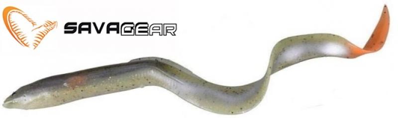Kunstköder in rauen Mengen Savage Gear Real Eel 40cm - Green Red Pearl Eel