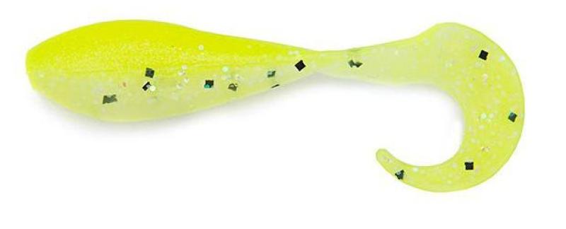 2" Curly Shad - Limetreuse Ghost