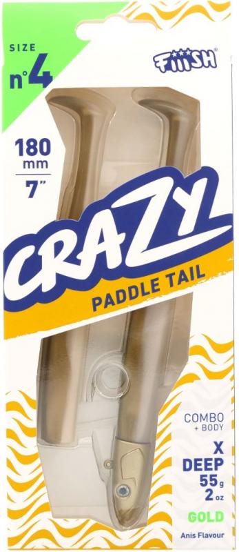 Fiiish Crazy Paddle Tail 180 Combo X Deep - Gold - 55g