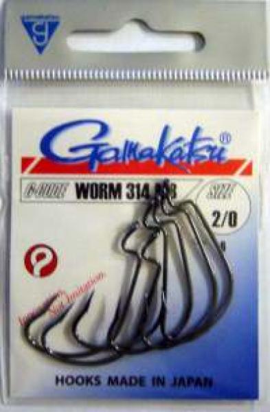 Gamakatsu Worm 314 MB - Gr. 1/0 - 6St.