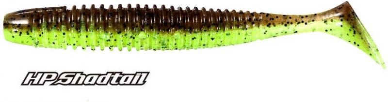 3.6" O.S.P. HP ShadTail - TW107| Green Pumpkin Chartreuse