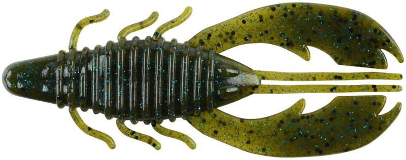4" PowerBait? Craw Fatty - Green Pumpkin Blue