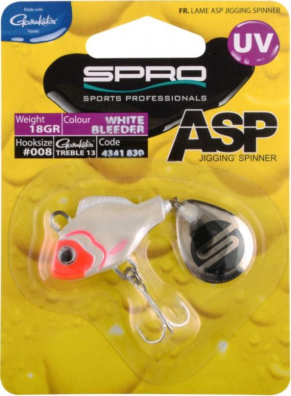 Spro ASP Jig Spinner UV 2.0 - 28g White Bleeder
