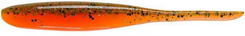 4" Shad Impact - Motoroil / Orange