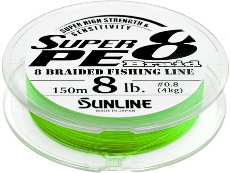 Sunline Super PE 8 Braid - 150m - Light Green - 8lb - 3.6kg