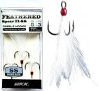 BKK Feathered Spear 21-SS - Treble Hook - White Gr.2